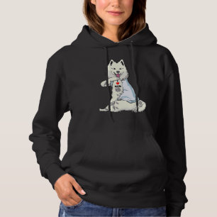 I Love Mum Tattoo American Eskimo Mother's Day Hoodie