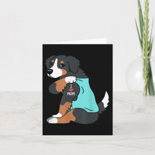 I Love Mum Tattoo Bernese Mountain Dog Funny Mothe Card