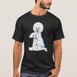 I Love Mum Tattoo Bichon Frise Mum Dog  Women T-Shirt