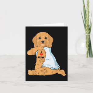I Love Mum Tattoo Cavoodle Mum Dog Lover Women  Card