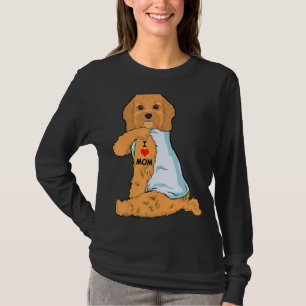 I Love Mum Tattoo Cavoodle Mum Dog Women T-Shirt