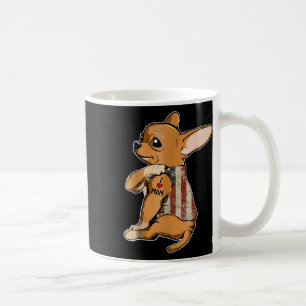 I Love Mum Tattoo Chihuahua Dog Shirt American Fla Coffee Mug