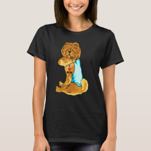 I Love Mum Tattoo Chow Chow Mum Dog Women T-Shirt
