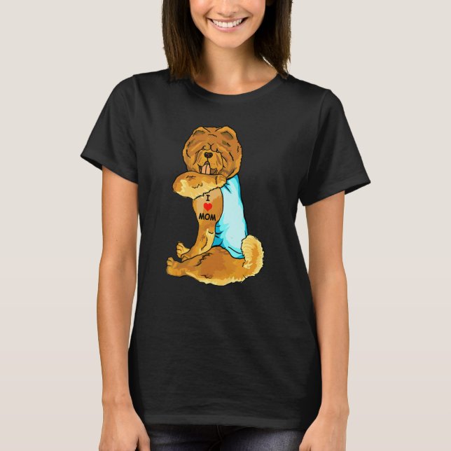 I Love Mum Tattoo Chow Chow Mum Dog  Women T-Shirt (Front)