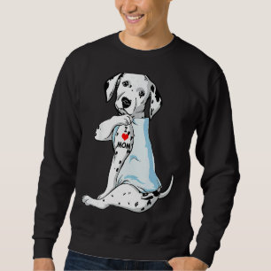 I Love Mum Tattoo Dalmatian Mum Dog Women Sweatshirt