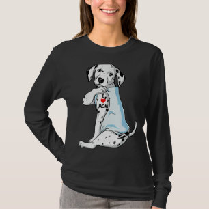 I Love Mum Tattoo Dalmatian Mum Dog Women T-Shirt