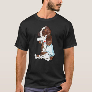 I Love Mum Tattoo English Springer Spaniel Mum Dog T-Shirt