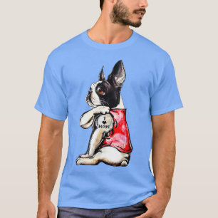 I Love Mum Tattoo French Bulldog Dog Mother's Day  T-Shirt