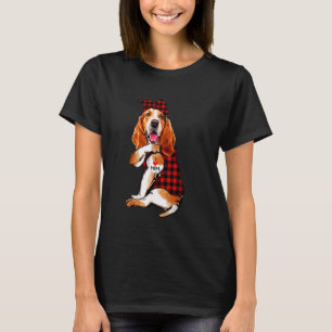I Love Mum Tattoo Funny Basset Hound Dog Bandanna T-Shirt