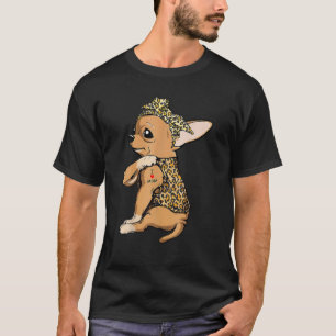 I Love Mum Tattoo Funny Chihuahua Dog With Bandann T-Shirt