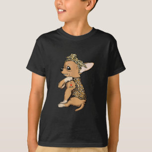 I Love Mum Tattoo Funny Chihuahua Dog With Bandann T-Shirt