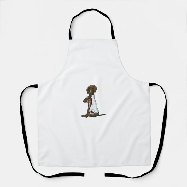 I Love Mum Tattoo German Shorthaired Pointer Mum D Apron (Front)