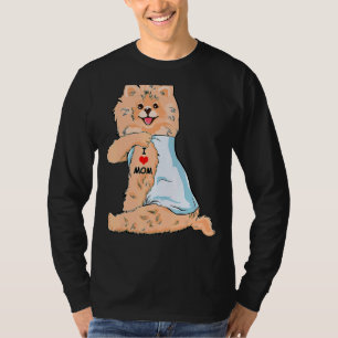 I Love Mum Tattoo German Spitz Mum Dog Mother's Da T-Shirt