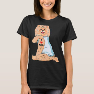I Love Mum Tattoo German Spitz Mum Dog Mother's Da T-Shirt