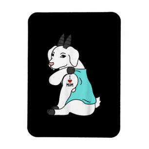 I Love Mum Tattoo Goat Funny Mors Day Pet Magnet