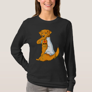 I Love Mum Tattoo Golden Retriever Mum Dog Women T-Shirt