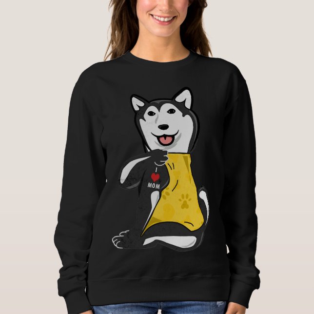 I Love Mum Tattoo Husky Sweatshirt (Front)