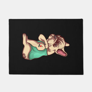 I Love Mum Tattoo Lover Funny French Bulldog Gift Doormat