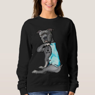 I Love Mum Tattoo Pitbull Dog Lover Women Gift Pit Sweatshirt