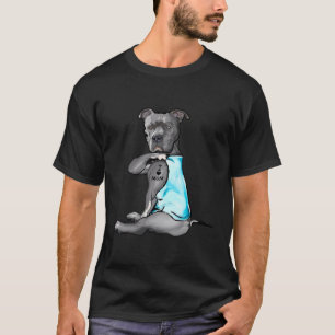 I Love Mum Tattoo Pitbull Dog Lover Women Gift Pit T-Shirt
