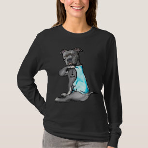 I Love Mum Tattoo Pitbull Dog Lover Women Gift Pit T-Shirt
