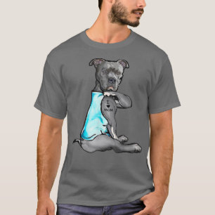 I Love Mum Tattoo Pitbull Dog Lover Women Gift Pit T-Shirt