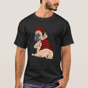 I Love Mum Tattoo Pug Dog Bandanna Mother's Day T-Shirt