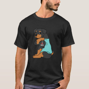 I Love Mum Tattoo Rottweiler Funny Mother s Day Do T-Shirt