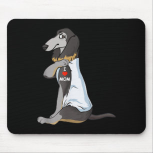 I Love Mum Tattoo Saluki Mum Dog Lover Women Mouse Pad