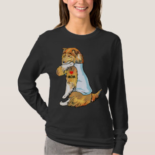 I Love Mum Tattoo Shetland Sheepdog Mum Dog Women T-Shirt