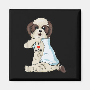 I Love Mum Tattoo Shih Tzu Mum Dog Lover Women  Magnet