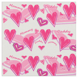 I love mummy & daddy fabric