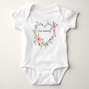 i love mummy t-shirt design baby bodysuit
