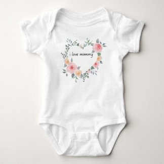 i love mummy t-shirt design baby bodysuit