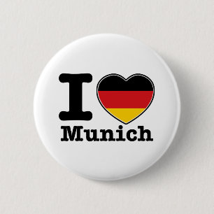I love Munich 6 Cm Round Badge