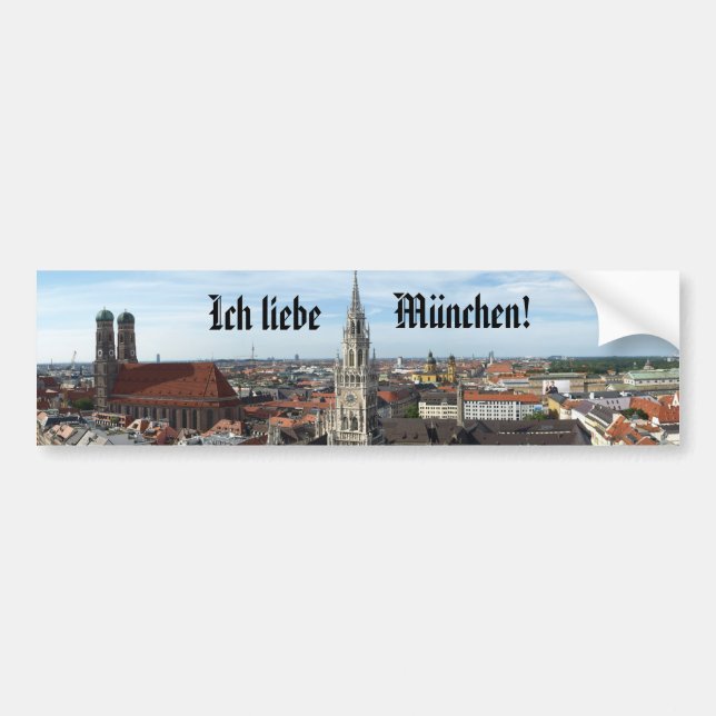 "I love Munich!" Bumper Sticker (Front)