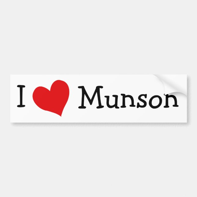 I Love Munson Bumper Sticker (Front)