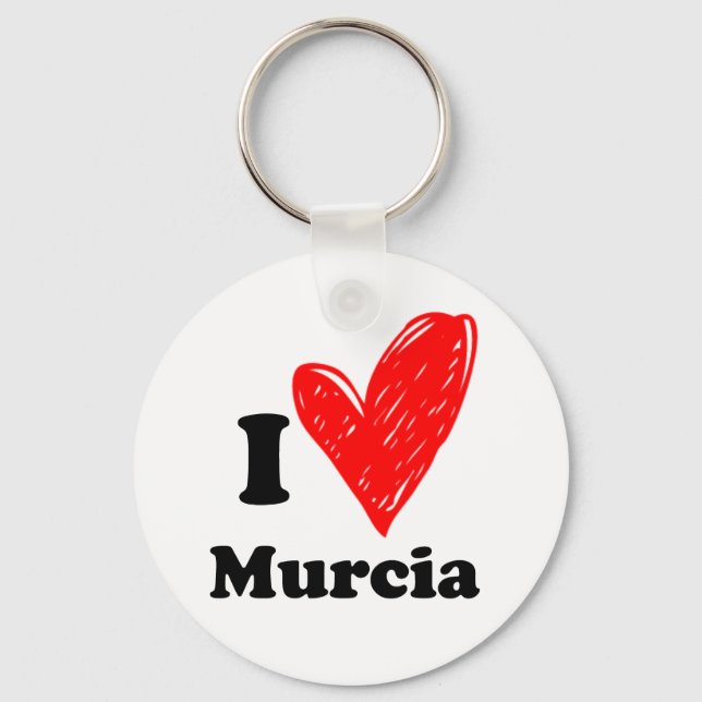 I Love Murcia Key Ring (Front)