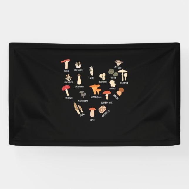 I Love Mushrooms Banner (Horizontal)