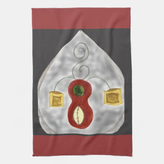 I Love Music Abstract Instruments Kitchen Towel