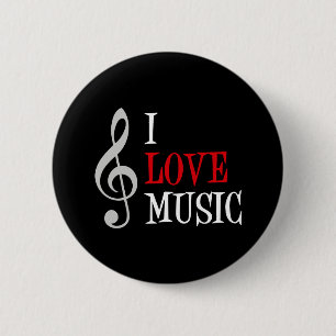 I Love Music Button