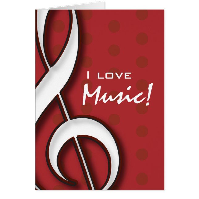 I Love Music Card (Front)