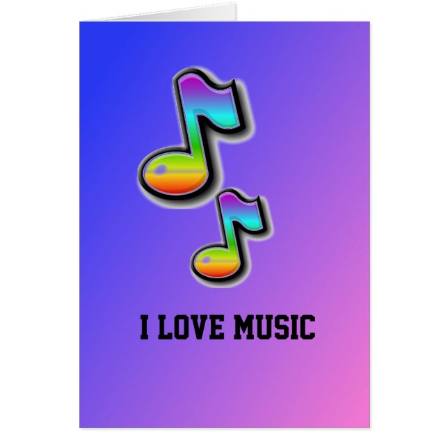 I Love Music Card (Front)