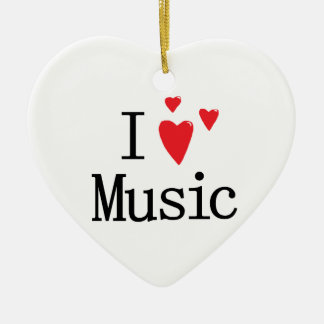 I Love Music Ceramic Tree Decoration