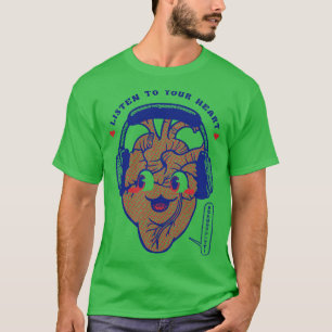 I Love Music Headset Heart by Tobe Fonseca T-Shirt