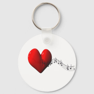 I love music key ring