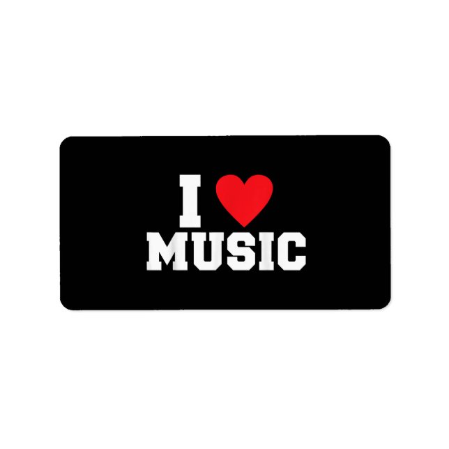 I love Music Lover Label (Front)
