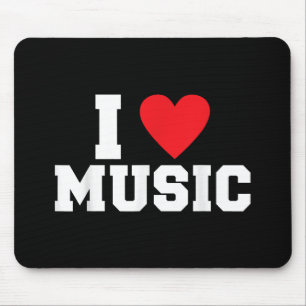 I love Music Lover Mouse Pad