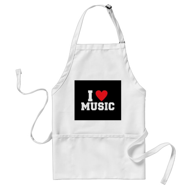 I love Music Lover Standard Apron (Front)