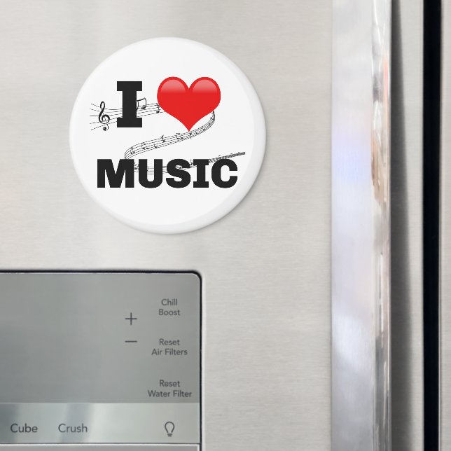 I Love Music, popular design Magnet (In Situ (Fridge))